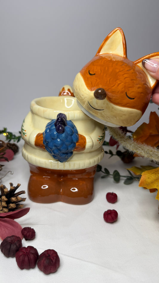 Flynn Fox Ceramic Wax Warmer and Oil Burner