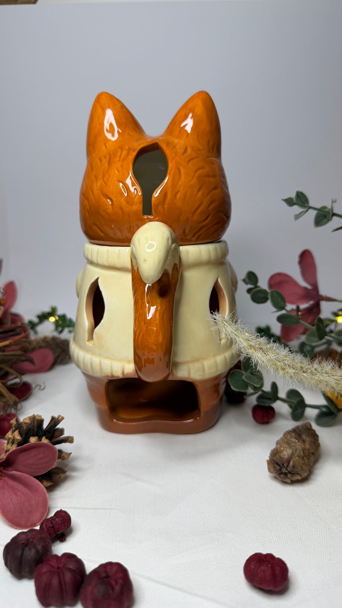 Flynn Fox Ceramic Wax Warmer and Oil Burner
