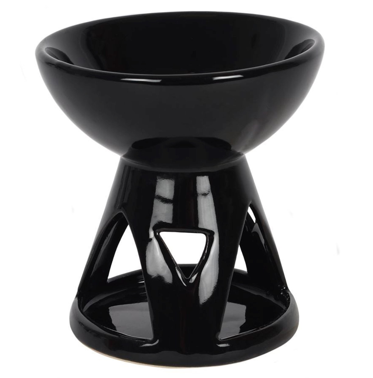Black Deep Bowl Ceramic Wax/ Oil Burner
