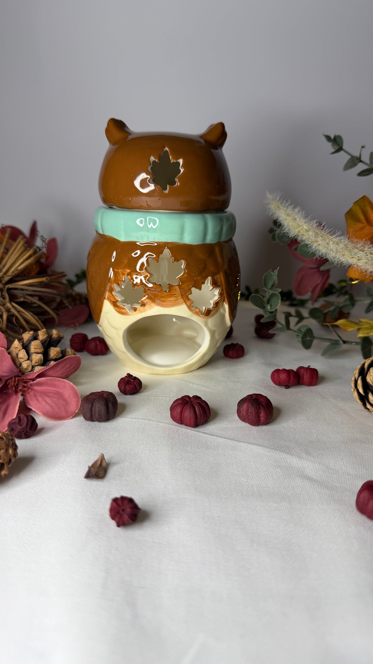 Oliver Owl Ceramic Wax Warmer and Oil Burner