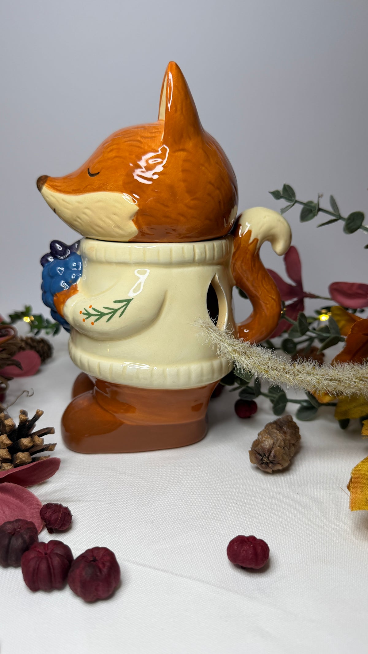 Flynn Fox Ceramic Wax Warmer and Oil Burner