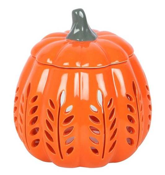 Orange Leaf Cut Out Pumpkin Oil/Wax Burner
