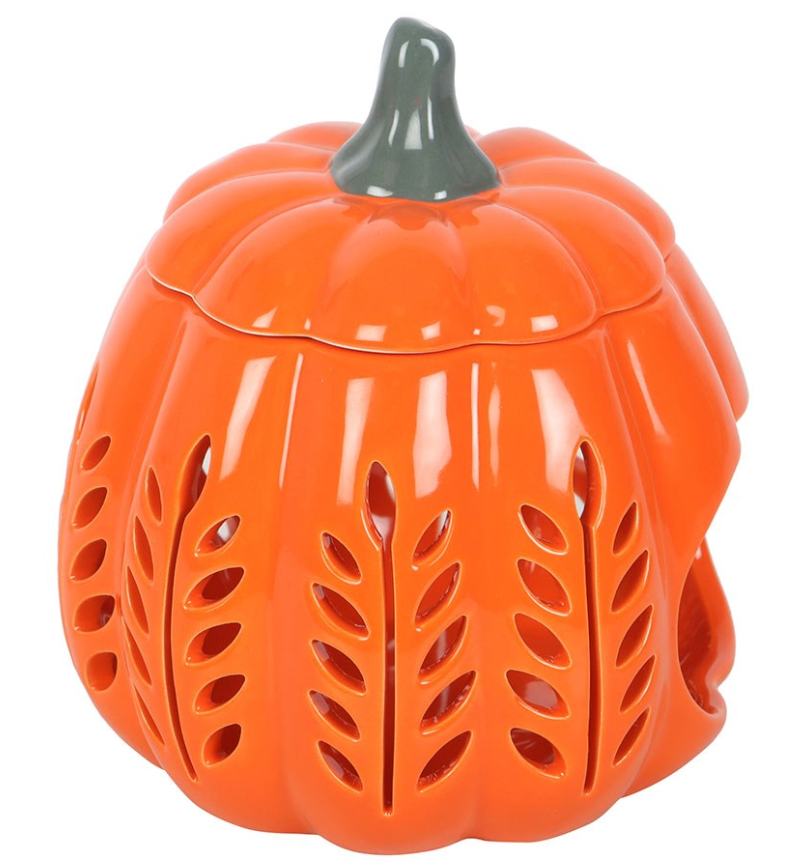 Orange Leaf Cut Out Pumpkin Oil/Wax Burner
