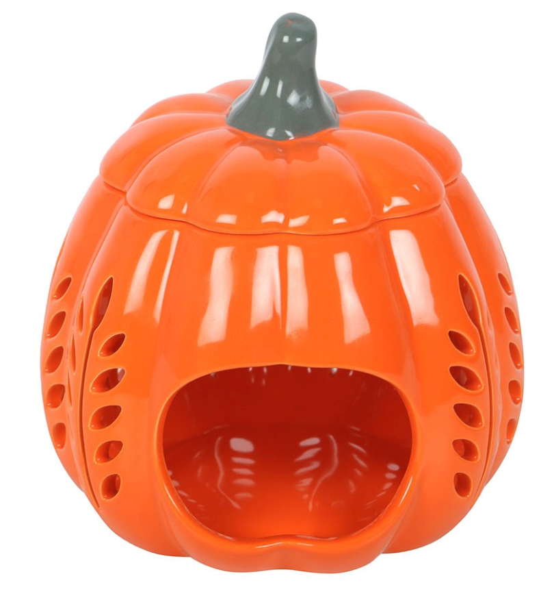 Orange Leaf Cut Out Pumpkin Oil/Wax Burner