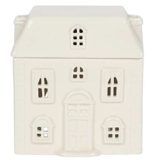 White Ceramic House Oil/ Wax Burner