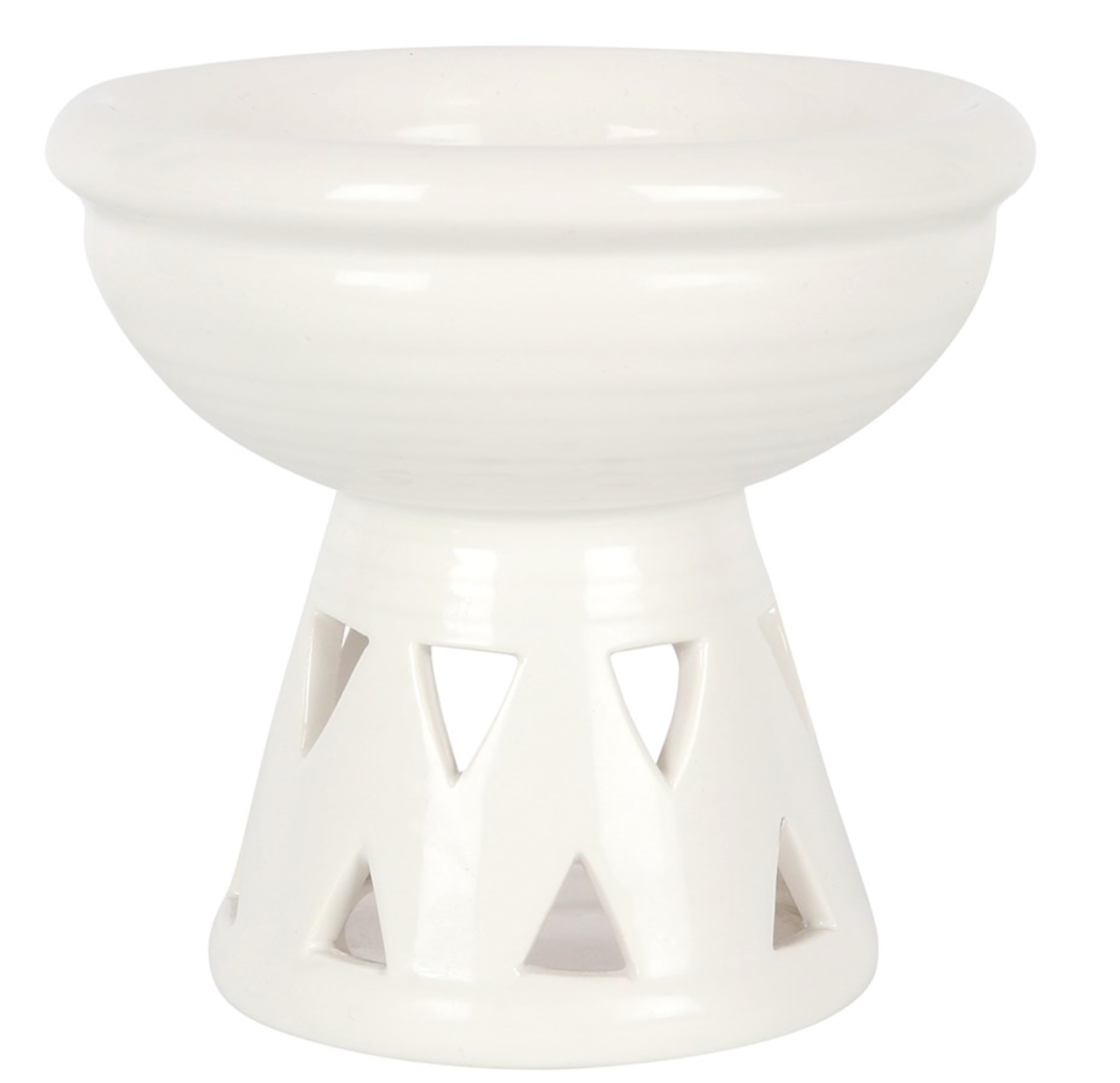 Off White Deep Bowl Ceramic Wax/ Oil Burner