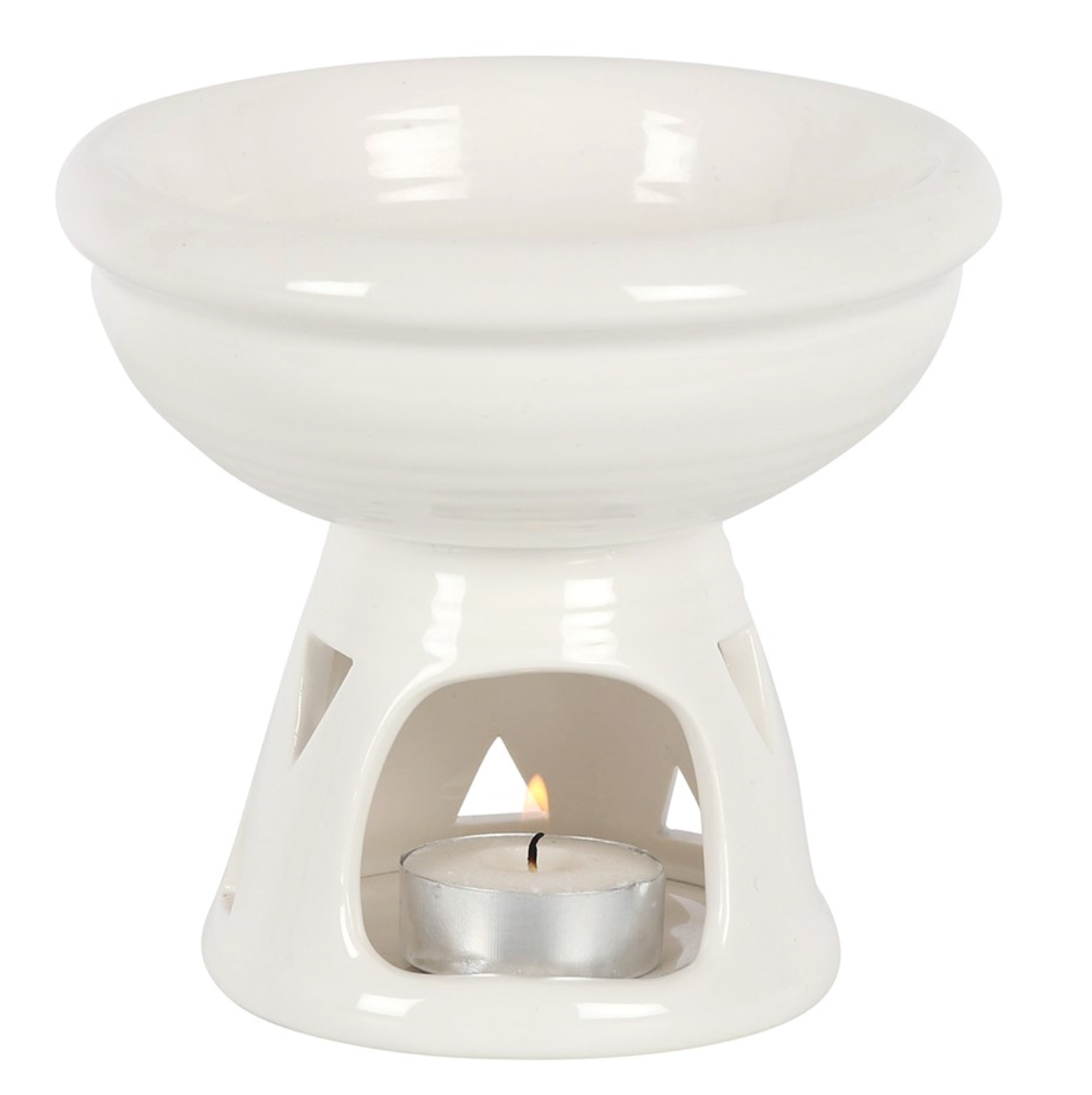 Off White Deep Bowl Ceramic Wax/ Oil Burner