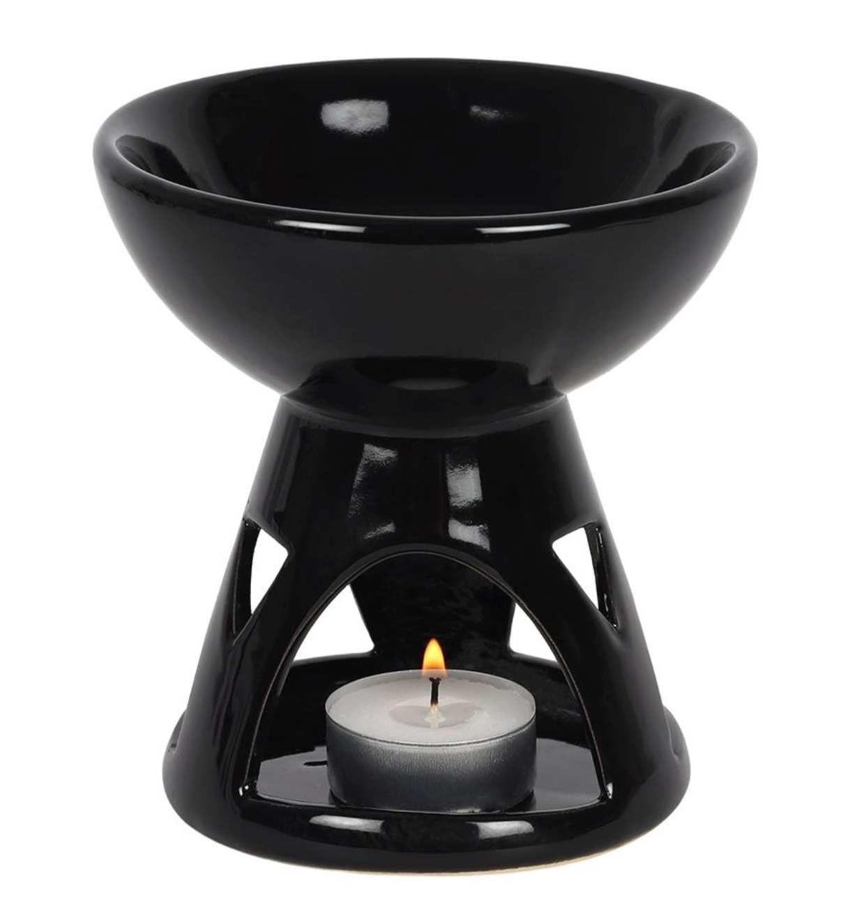 Black Deep Bowl Ceramic Wax/ Oil Burner