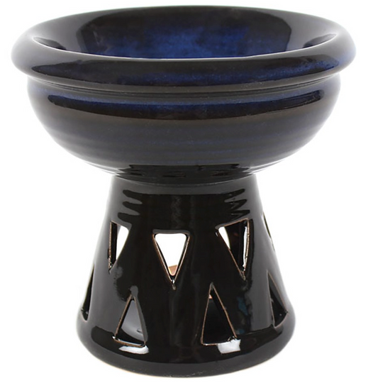 Deep Bowl Blue Ceramic Wax/ Oil Burner