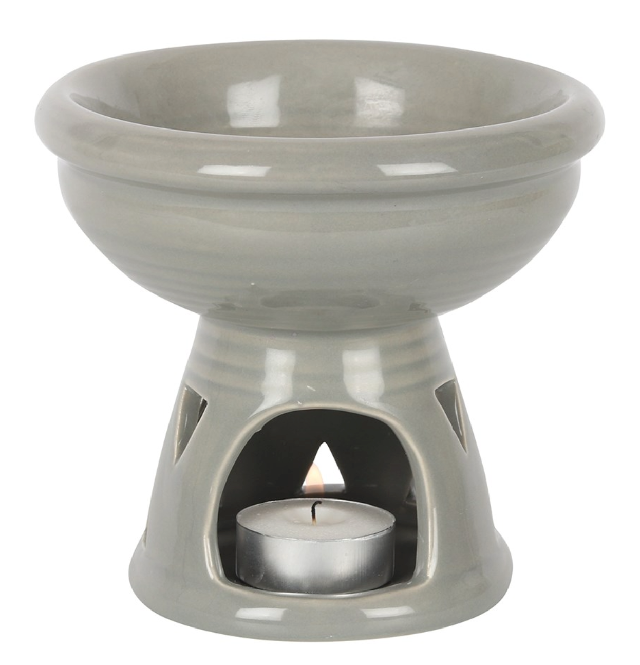 Grey Deep Bowl Ceramic Wax/ Oil Burner